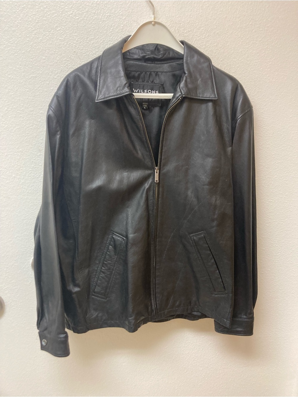 WILSONS LEATHER Y2K Men’s Black Leather Jacket (XL)
